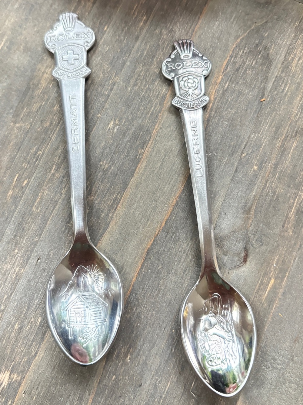 Rolex Collectible Spoons Bucherer of Switzerland Vintage (set of 2)